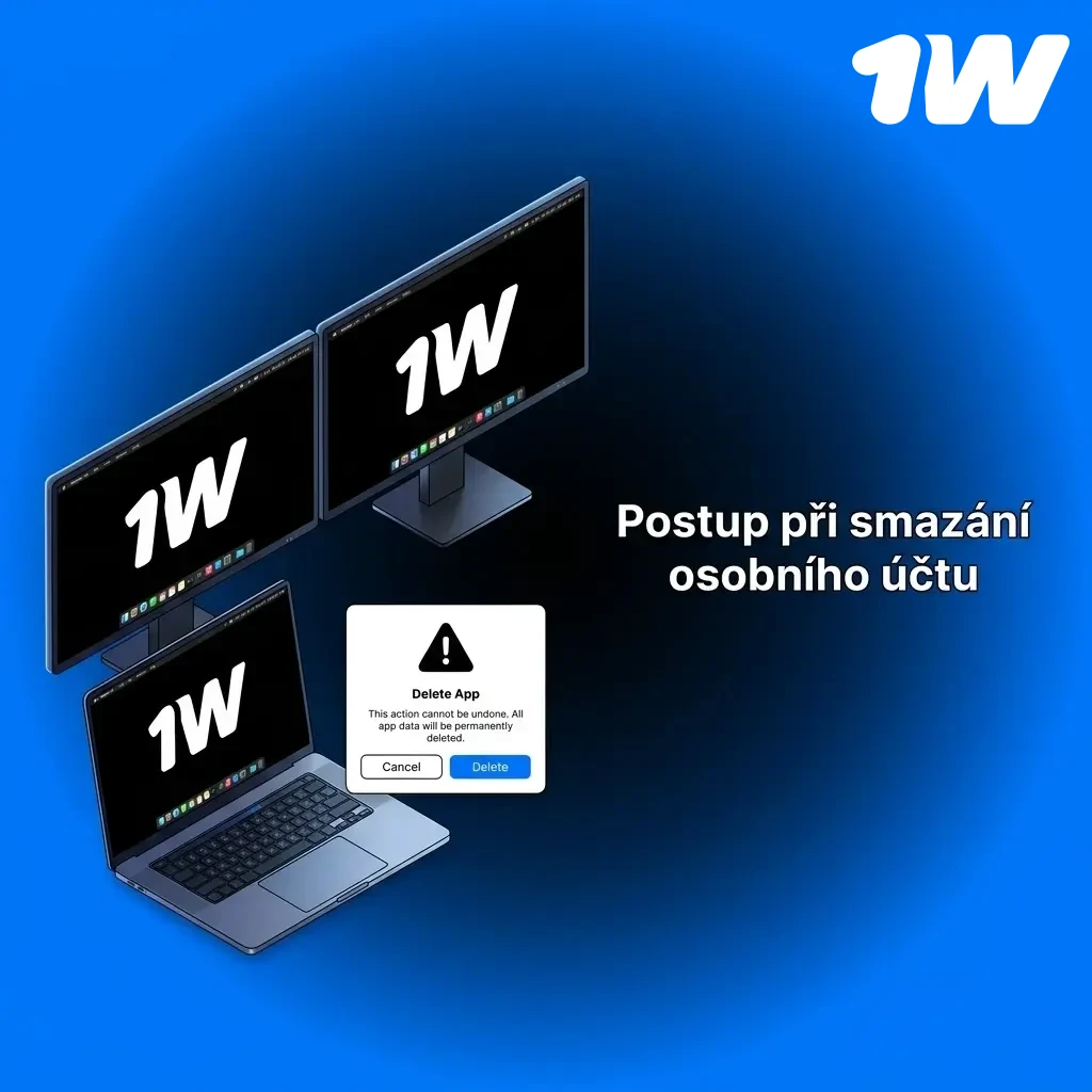 Postup smazání osobního účtu na platformě 1w – kroky od přihlášení po potvrzení smazání