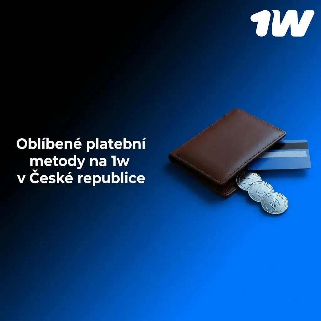 Oblíbené kryptoměnové platební metody na 1w v ČR: BTC, ETH, USDT, LTC, XRP, BNB, SOL