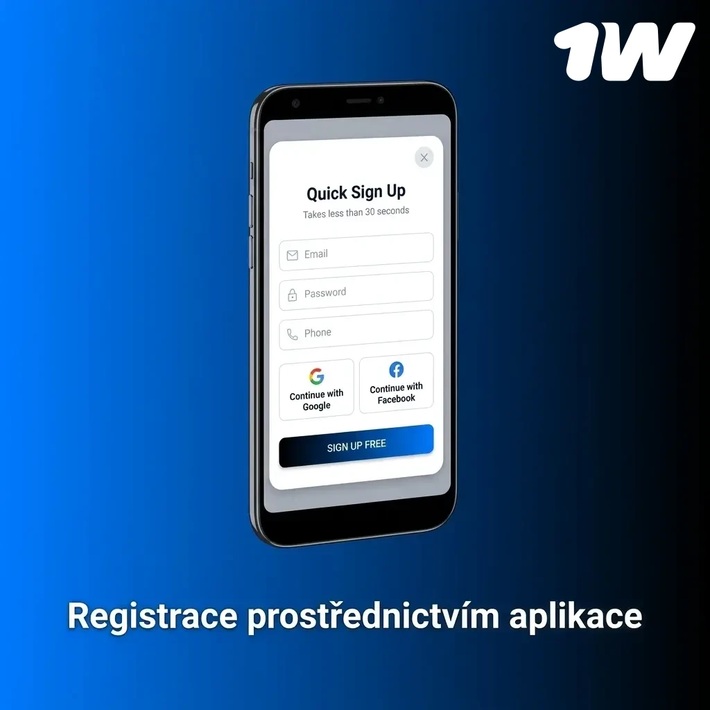 Registrace přes mobilní aplikaci – vyplnění osobních údajů, potvrzení e-mailu a přístup k bonusu